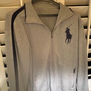 Polo by Ralph Lauren Light Gray Zip-Up Sweater